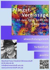 Plakat für die exklusive Pfings-Vernissage am 10.06.2019 in Burg/Dithmarschen
